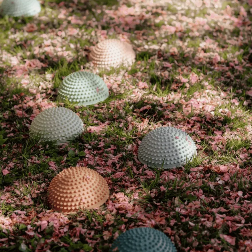 Sensoriska stenar Ø16 cm – Soluppgång, 4 st.