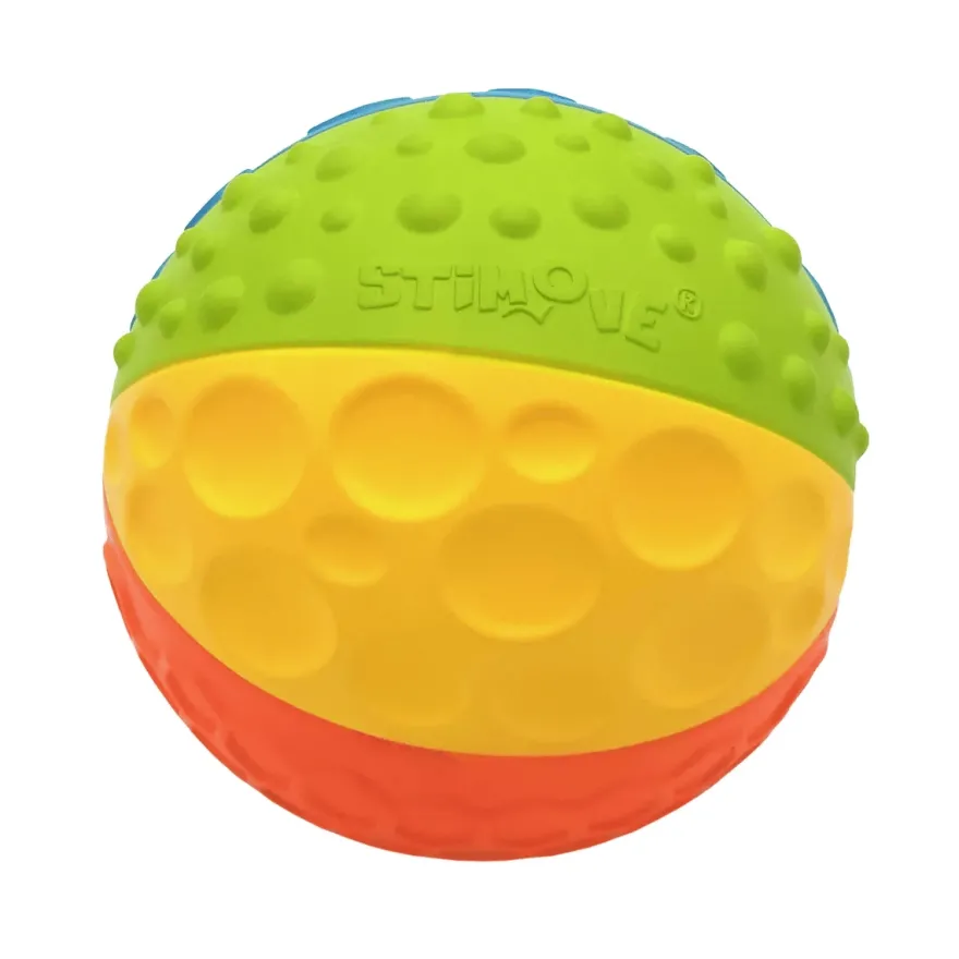 Sensorisk boll Ø10 cm – Regnbåge, 1 st.