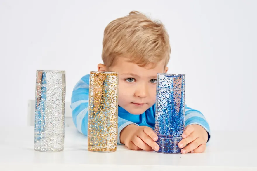 Sensoriskt rör - Glitterstorm, 3 st.