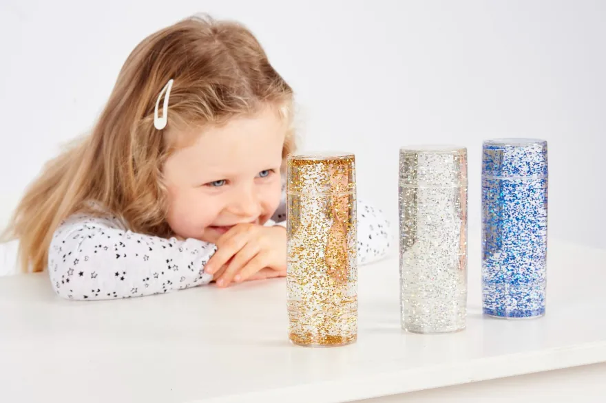 Sensoriskt rör - Glitterstorm, 3 st.