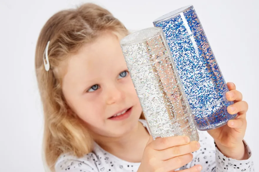 Sensoriskt rör - Glitterstorm, 3 st.