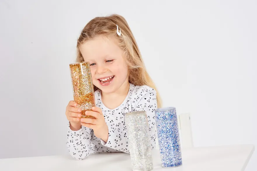 Sensoriskt rör - Glitterstorm, 3 st.