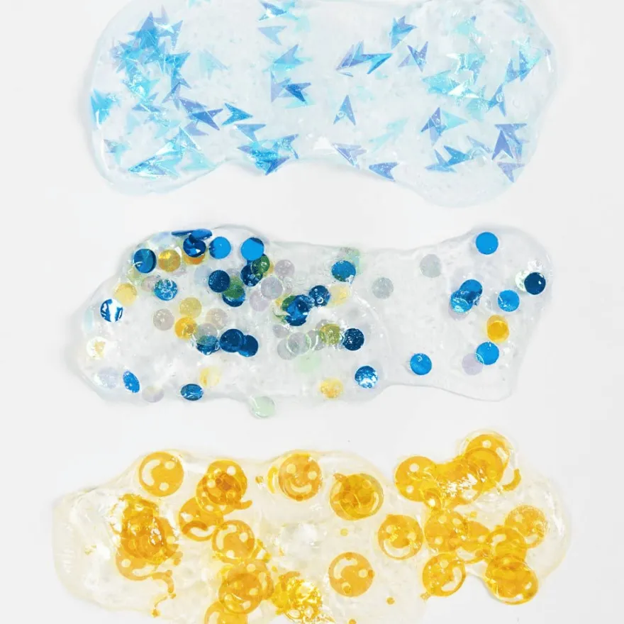 Sequin Clay 3 x 60 g – blå & gul