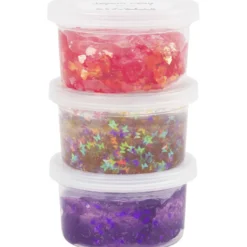 Sequin Clay 3 x 60 g – lila & rosa