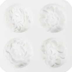 Silikonform – Blomstermotiv, 4 st.