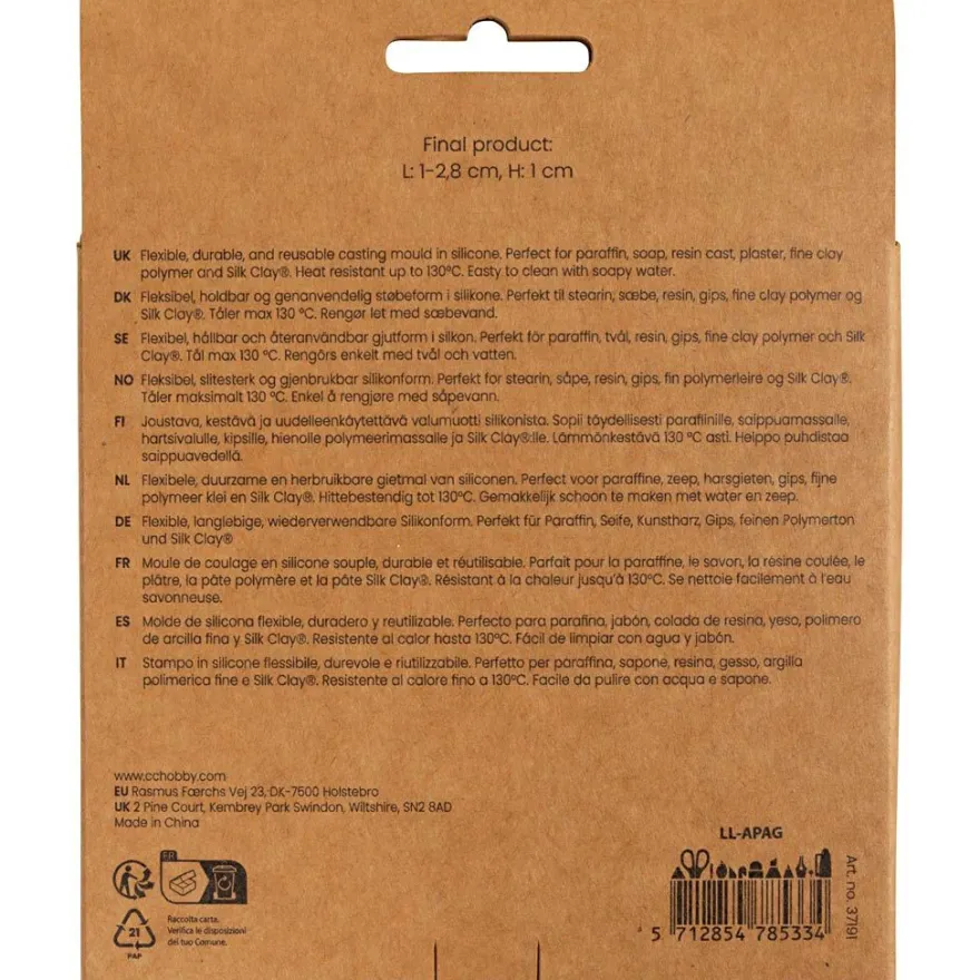 Silikonform – Snäckor & skal, 10 motiv