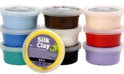 Silk Clay 10 x 40 g - Grundfärger