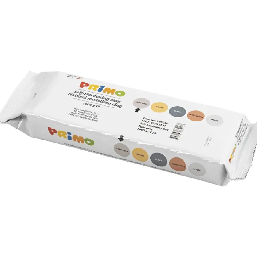 Självhärdande lera - Ljusgrå, 1 kg
