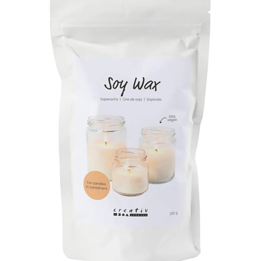 Sojavax till ljus i behållare - Creme, 250 g
