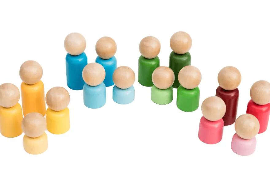Sorteringskit - Träfigurer 16 delar
