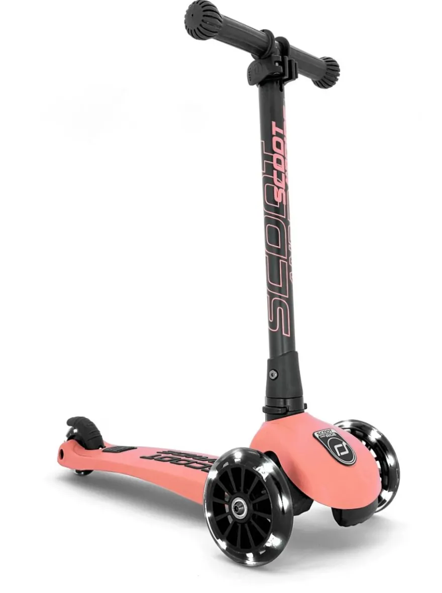 Sparkcykel - Highwaykick 3 med LED, Peach