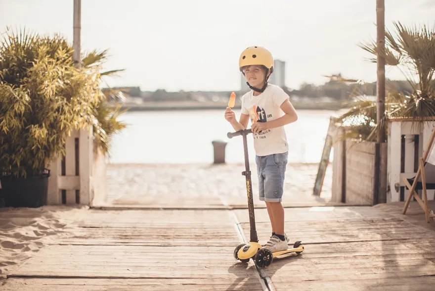 Sparkcykel - Highwaykick 3 med LED, Lemon