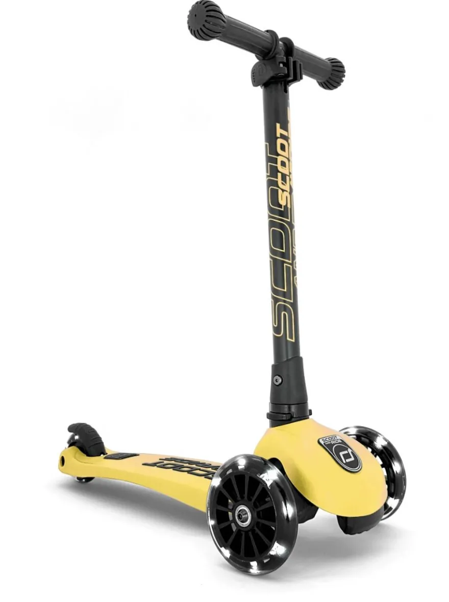 Sparkcykel - Highwaykick 3 med LED, Lemon