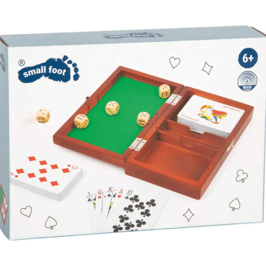 Spelask med kortlek och tärningar