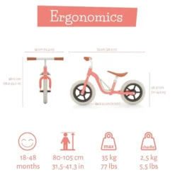 Springcykel Charlie – Flamingo (18 mån–4 år)