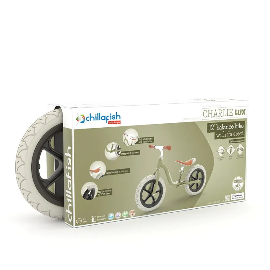 Springcykel Charlie LUX - Oliv (2-5 år)