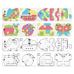 Stiftmosaik - FantaColor Junior Pastel, 58 st.