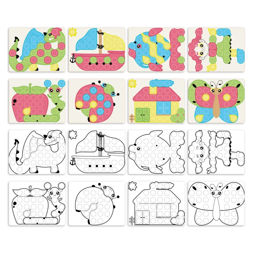 Stiftmosaik - FantaColor Junior Pastel, 58 st.