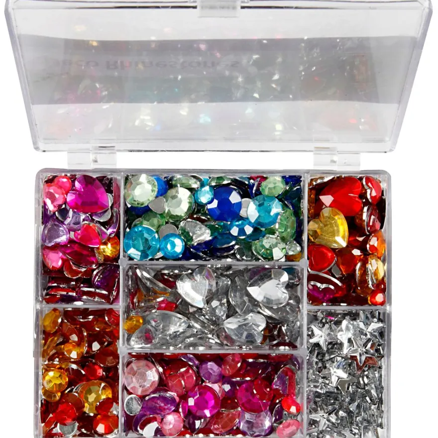 Strass i låda, 300 st.