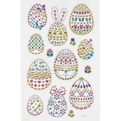 Strass - Påskägg (självhäftande), 1 ark
