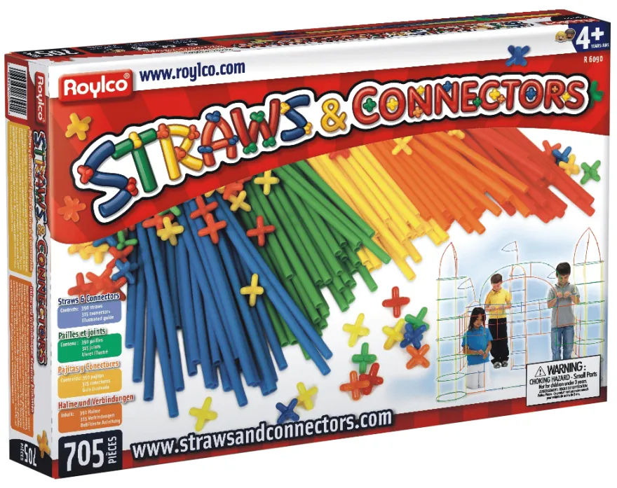Straw & Connectors-byggsats, 705 delar