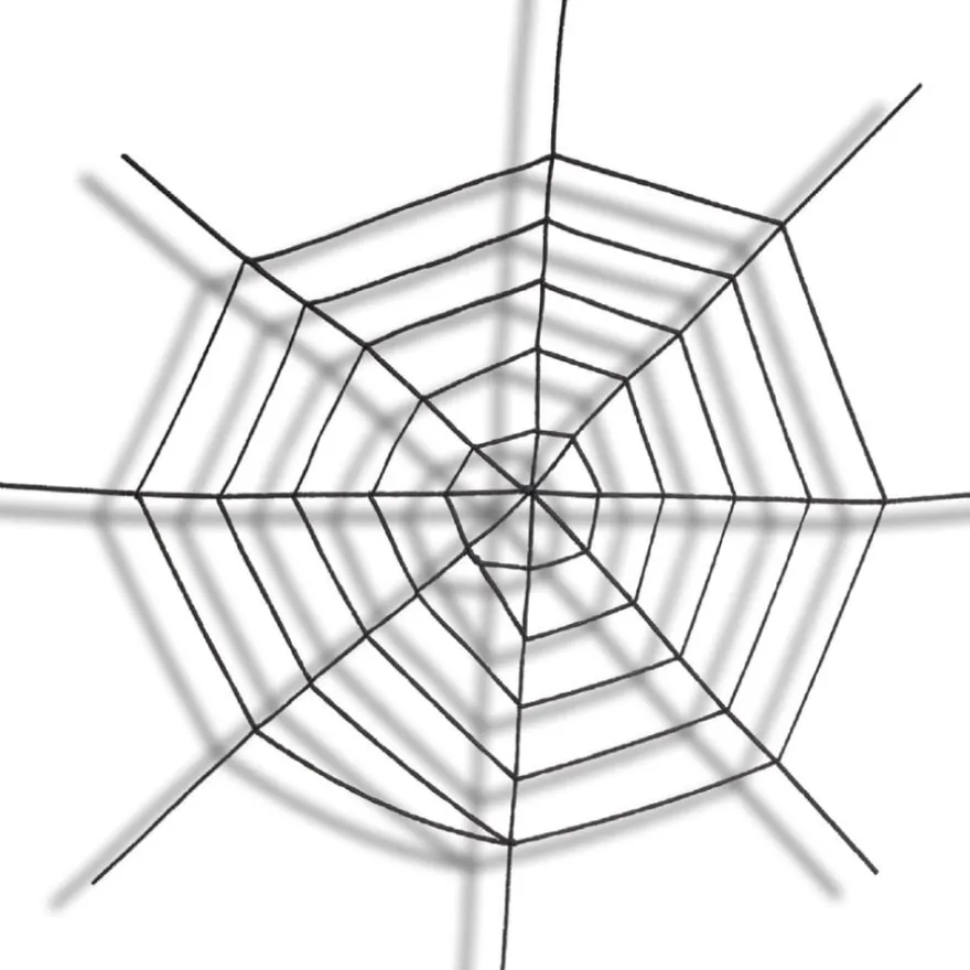 Svart spindelväv Ø150 cm