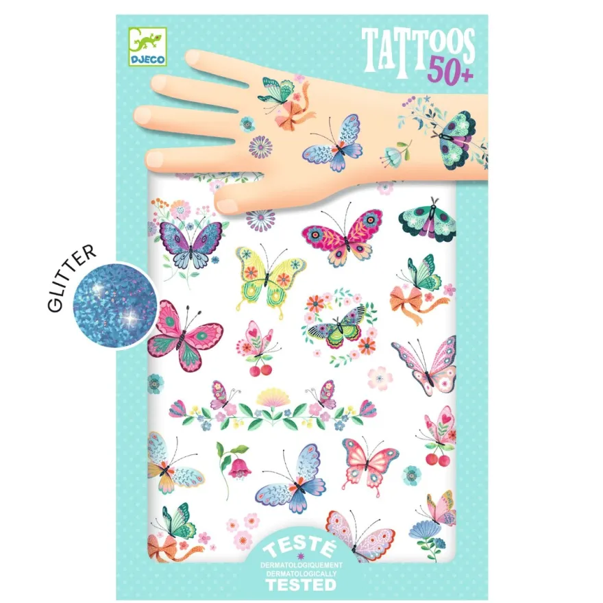 Tatueringar, Glitter - Fjärilar