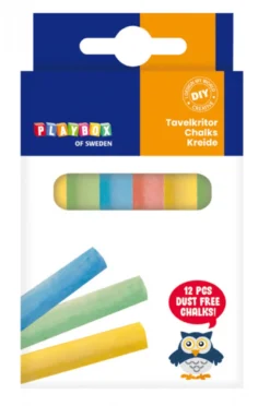 Tavelkritor - Färgade, 12 st.