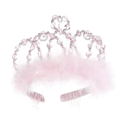 Tiara, rosa och silver