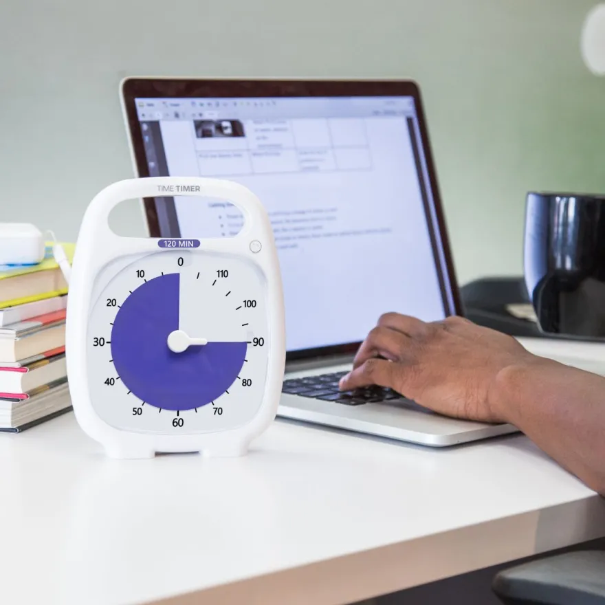Time Timer PLUS Vit (14x18cm) - 120 min.
