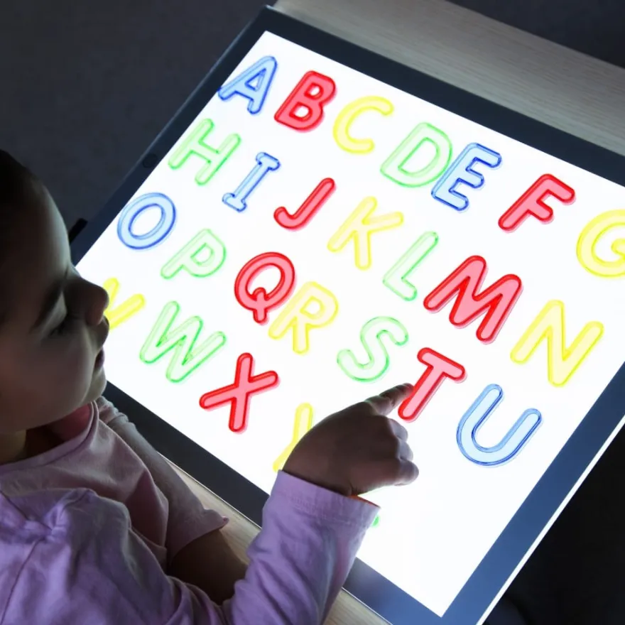 Transparenta stora bokstäver A-Z, 26 st.