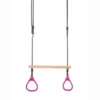 Trapetsgunga med ringar - Rosa (svart rep)