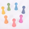 Träfigurer - Regnbåge, 7 st.