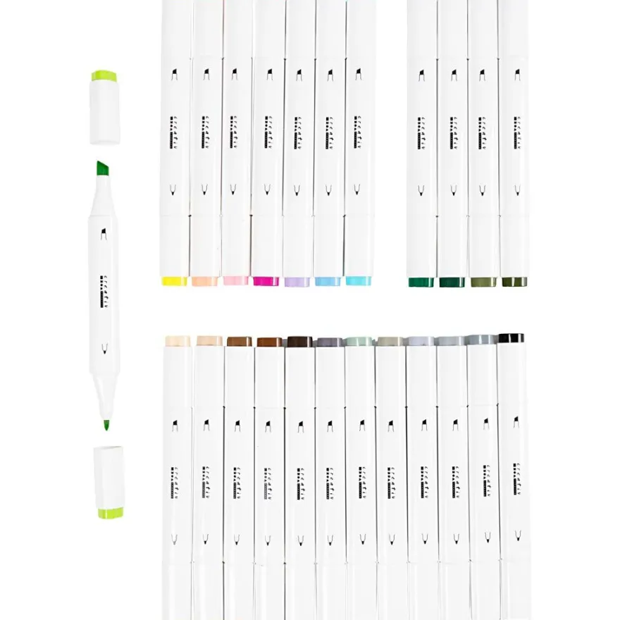 Twin Markers – Natur & pastell, 24 st.
