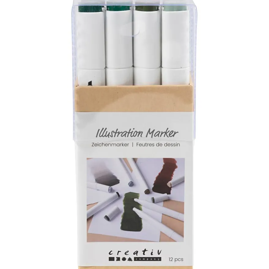 Twin Markers - Natur, 12 st.
