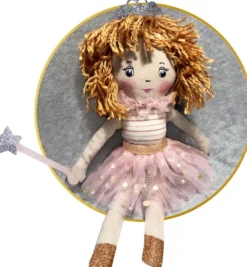 Tygdocka 25 cm i presentask