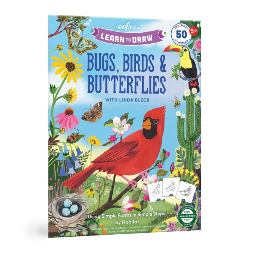 Vi lär oss rita - Bugs, Birds & Butterflies